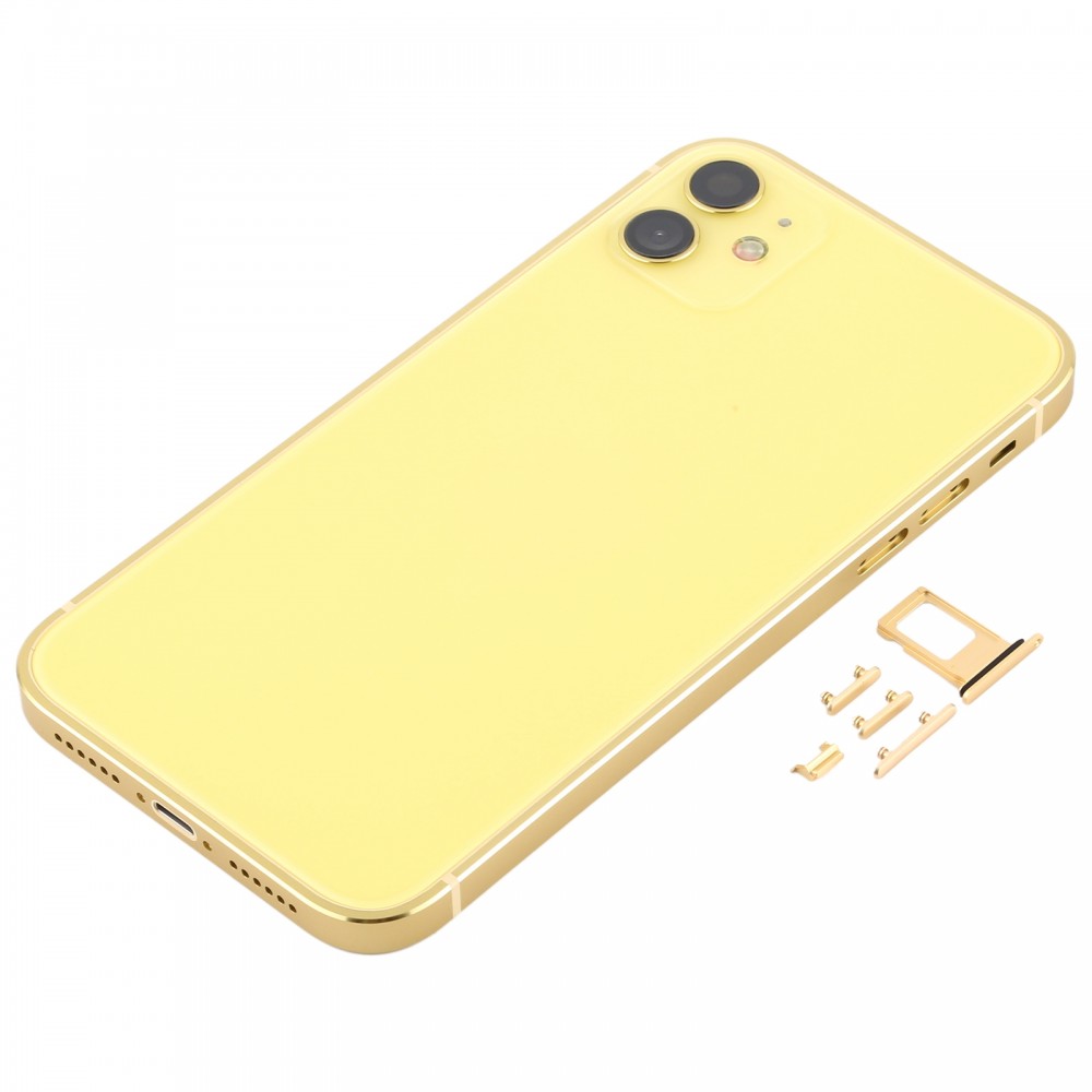 Back Housing Cover with Appearance Imitation of iPhone 12 for iPhone XR(Yellow) iPhone Replacement Parts Apple iPhone XR